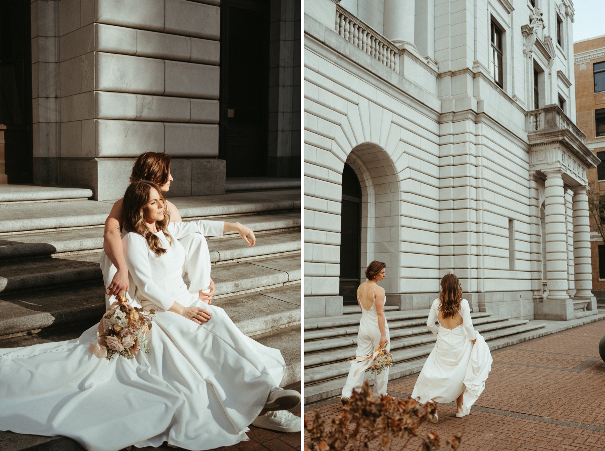 same sex couple elopement poses